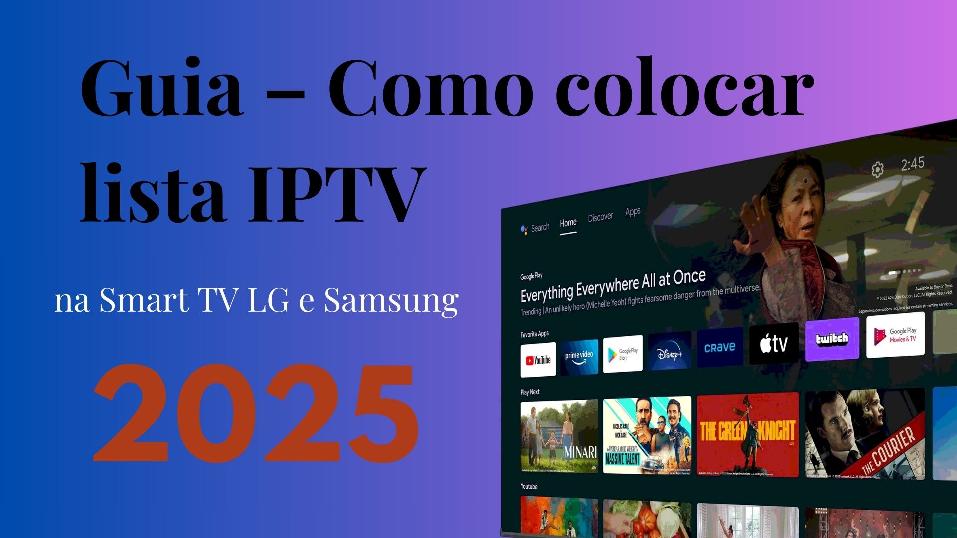 IPTV Portugal – Como colocar lista IPTV na Smart TV LG e Samsung (2025)